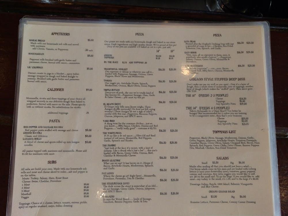 Hogback Pizza Menu image 4